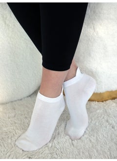 Buluş Organic 3-Pack Mixed Color White Special Heel Technology Viscose Women's Booties Socks  - Image 4