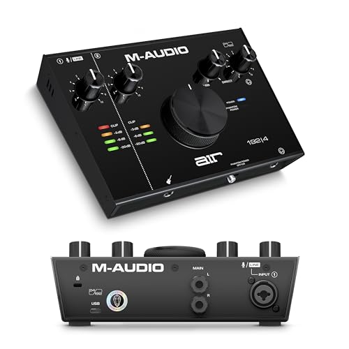 M-Audio MAUDIO 2 AIR 192x4 Audio Interface with USB C for Recording Podcasting Streaming with Studio Quality Sound 1 XLR in and Music Production Software AIR192x4