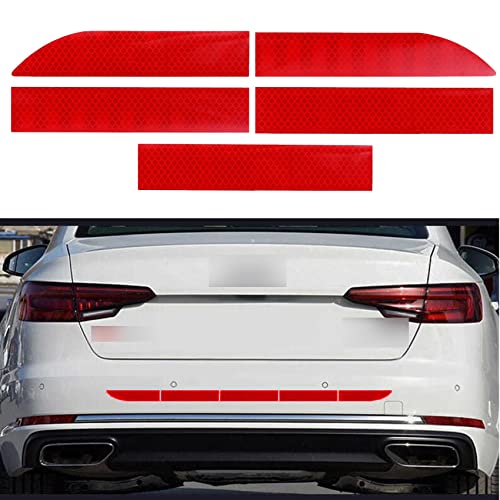 Kelenate® (Red) Strong Reflective Stripe Stickers, High-Intensity Car Trunk Reflective Sticker, Night Visibility Reflective Decal, Car Bumper Reflective Stickers, Compatible with A4 - Image 1