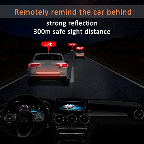 Kelenate® (Red) Strong Reflective Stripe Stickers, High-Intensity Car Trunk Reflective Sticker, Night Visibility Reflective Decal, Car Bumper Reflective Stickers, Compatible with A4 - Image 5