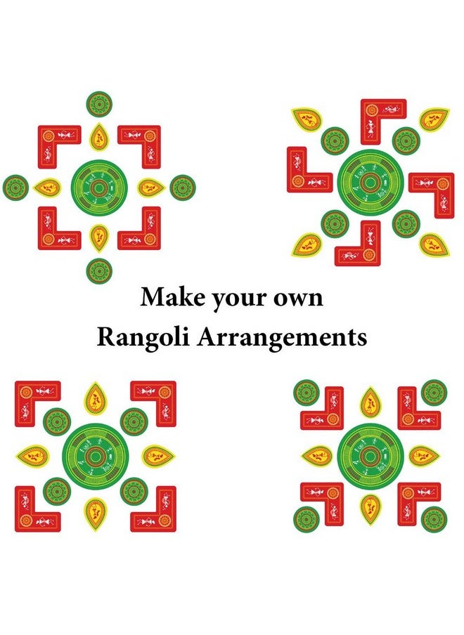 Indigifts Indigifts Diwali Door Decoration Items for Home Door Hanging Toran - Happy Diwali Banner and 13 Piece Rearrangeable Diwali Rangoli - Diwali Decor, Diwali Floor Decoration Items for Home  - Image 4