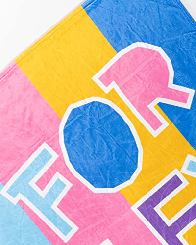 A FOR ADLEY Merch, Super Colorful and Super Big Comfy Cozy Blanket with Giant Adley Signature Logo (Color Block) - Image 3