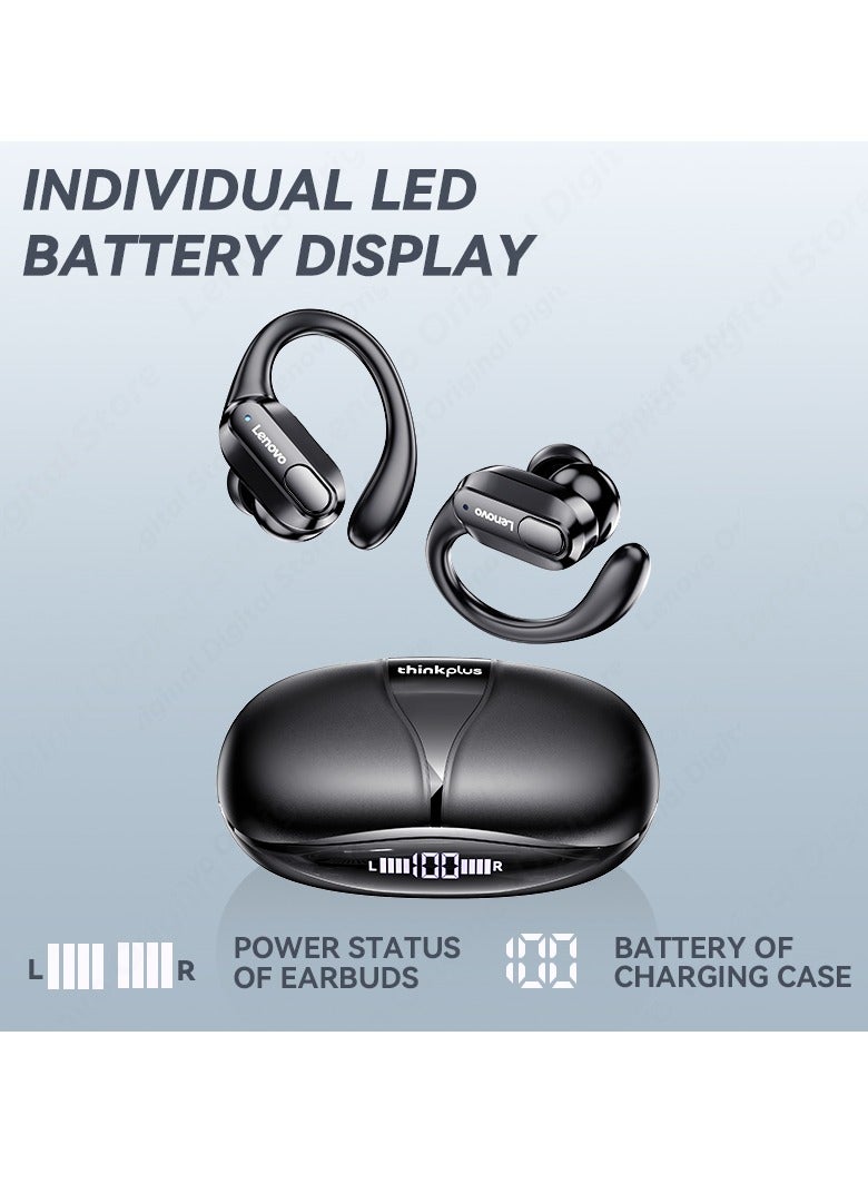 Lenevo سماعات بلوتوث XT80، سماعات لاسلكية مع تقليل الضوضاء، سماعات مريحة مقاومة للماء مع ميكروفون، سماعات أذن عالية الجودة وقابلة للنقل للاستماع إلى الموسيقى، (أسود) - Image 3