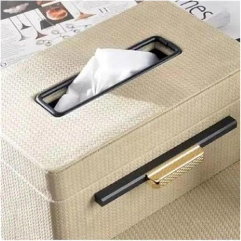صندوق تخزين مناديل جلدية صينية مستطيلة لتزيين مكتب المنزل 1 قطعة - Image 5