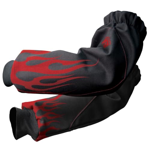 REVCO BLACK STALLION BSX® Reinforced FR Sleeves - Black w/Red Flames - Image 5