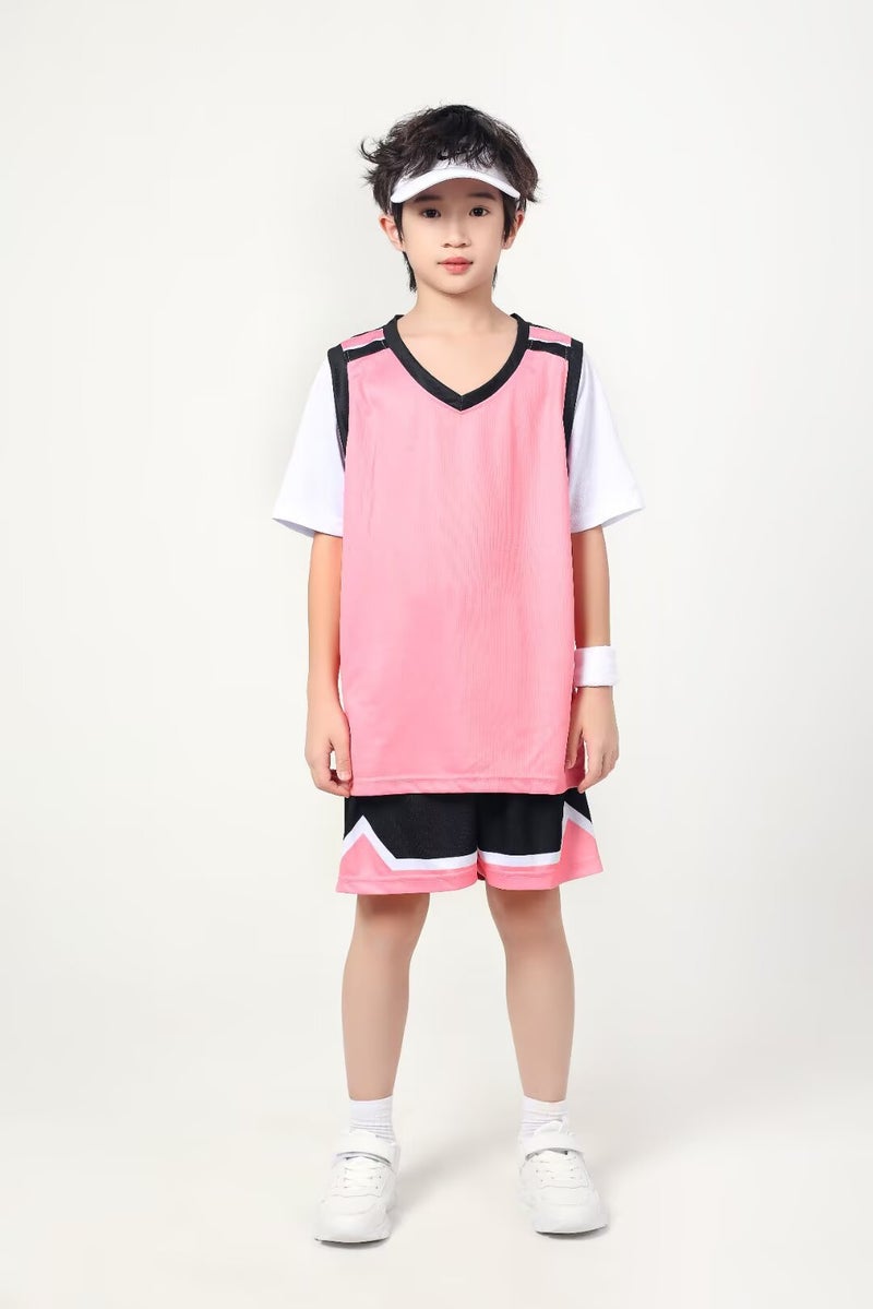 Children'S Basketball Uniform Suit Boy'S Printed Number Primary School Student Short-Sleeved Sports Uniform Girl'S Football Training Jersey - Image 1