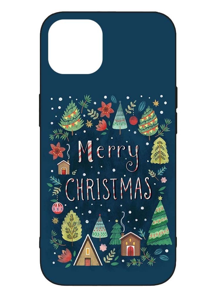 Service Zone Protective Printed Mobile Cover Merry Christmas With Decorative Xmas Tree For Apple iPhone 12 Pro  - Image 1