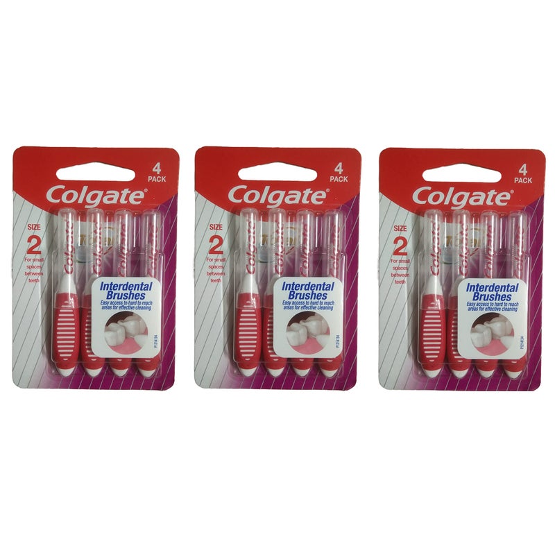 Colgate فرشاة كولجيت توتال بين الأسنان لتحسين صحة الفم (الحجم - 2 مم للمساحات الصغيرة بين الأسنان، عبوة من 12) - Image 1