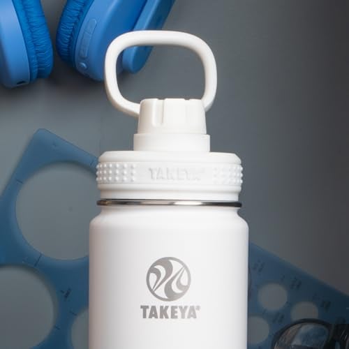 Takeya Actives Water Bottle with Spout Lid - Bottle with Double Stainless Steel Insulation - Dishwasher Safe & BPA-Free - Bottle with Spout Lid & Removable Bumper - 24 oz, Ombre Morning Mist - Image 4