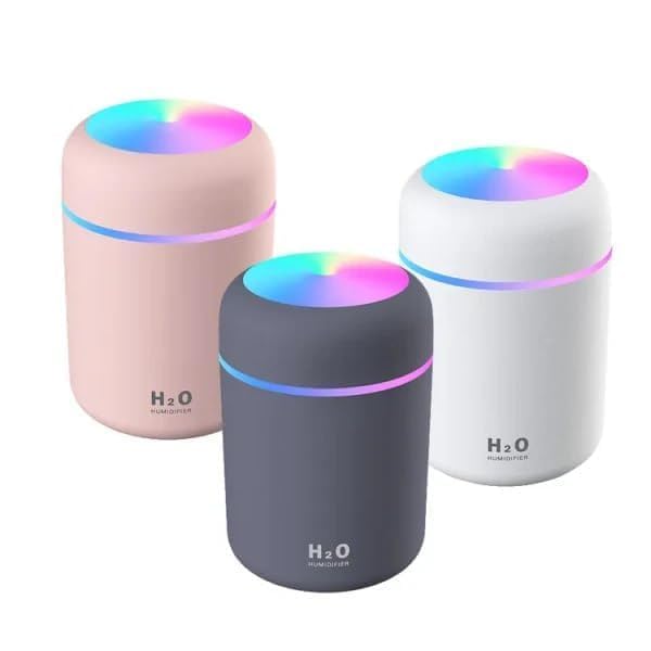 DKWIN H2O Humidifier Mini Cool Mist Humidifier with Multicolor LED Night Light 300ml Capacity 2 Mist Modes and Auto ShutOff Personal Desktop Humidifiermulticolor Pack of 1 - Image 2