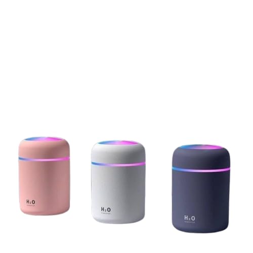 DKWIN H2O Humidifier Mini Cool Mist Humidifier with Multicolor LED Night Light 300ml Capacity 2 Mist Modes and Auto ShutOff Personal Desktop Humidifiermulticolor Pack of 1 - Image 1