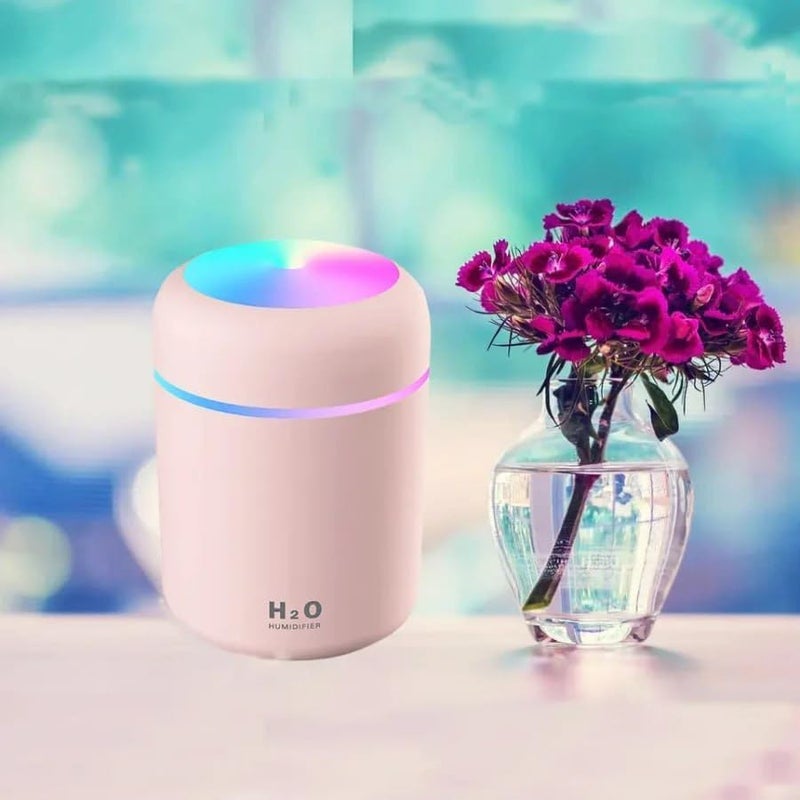 DKWIN H2O Humidifier Mini Cool Mist Humidifier with Multicolor LED Night Light 300ml Capacity 2 Mist Modes and Auto ShutOff Personal Desktop Humidifiermulticolor Pack of 1 - Image 5