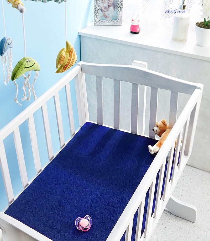 Bed Pad Water Resistant Bed Protector Baby Dry SheetWashable Waterproof Mattress ProtectorBaby Cot SheetsReusable Underpad Sheet 50 x 70 Royal BlueLite BluePink