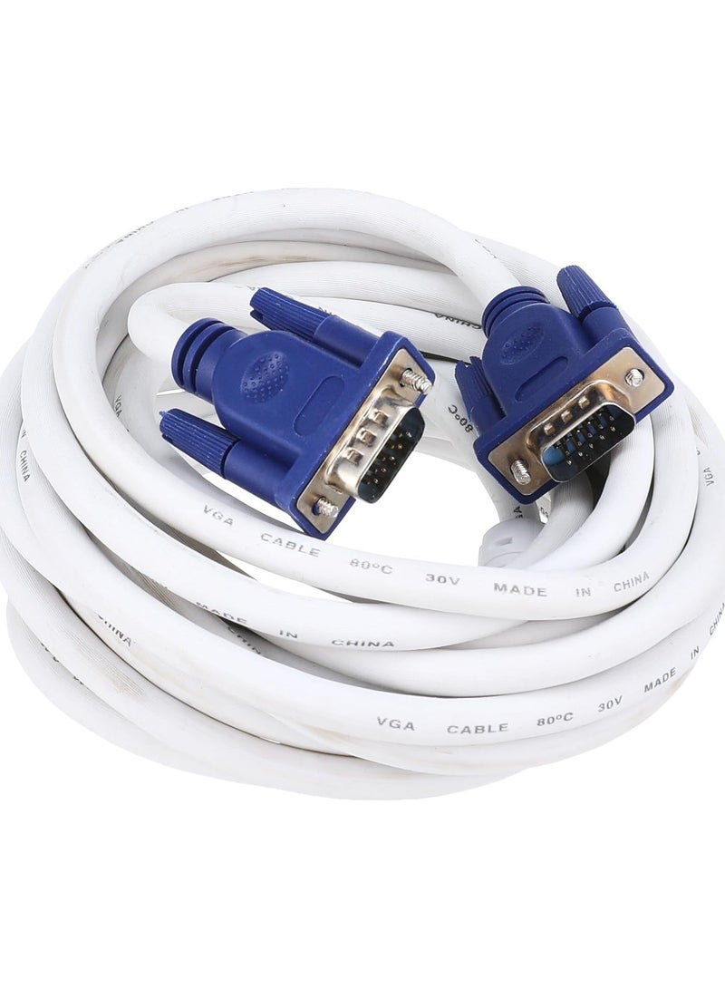 كابل شاشة 5 متر، ابيض