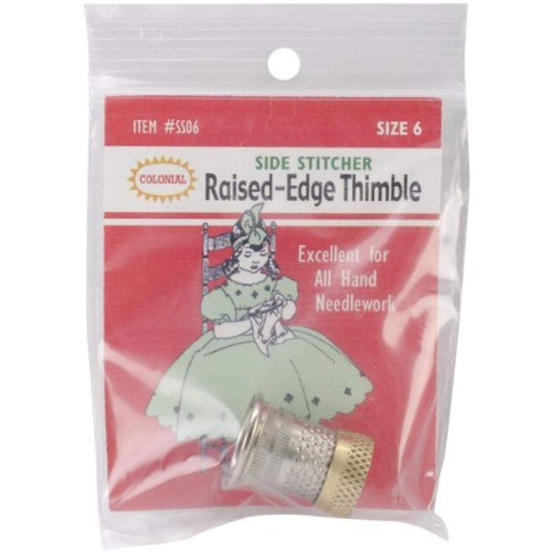 Colonial Needle SST-6 Raised Edge Thimble, Size 6 - Image 4