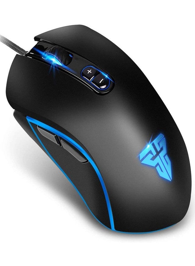 FANTECH Basic Wired Gaming Mouse X9, RGB 7 Macro Buttons Programmable True 4800 DPI Claw Grip Comfort Beginner Gaming Mouse for Window PC, Black - Image 1