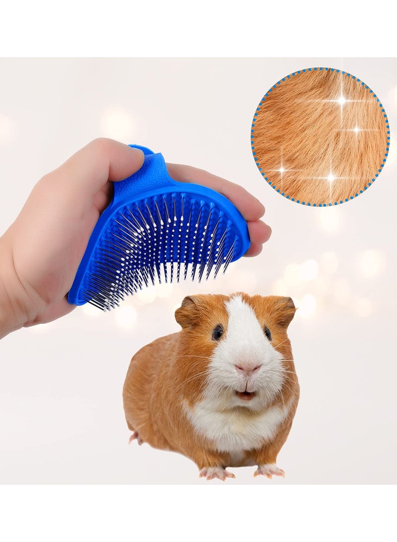 4Piece طقم العناية بالأرانب يتضمن فرشاة تنظيف الأرانب، مزيل شعر الحيوانات الأليفة، مقص أظافر، مشط، فرشاة شامبو مع مقبض قابل للتعديل لسهولة العناية بالأرانب - Image 3