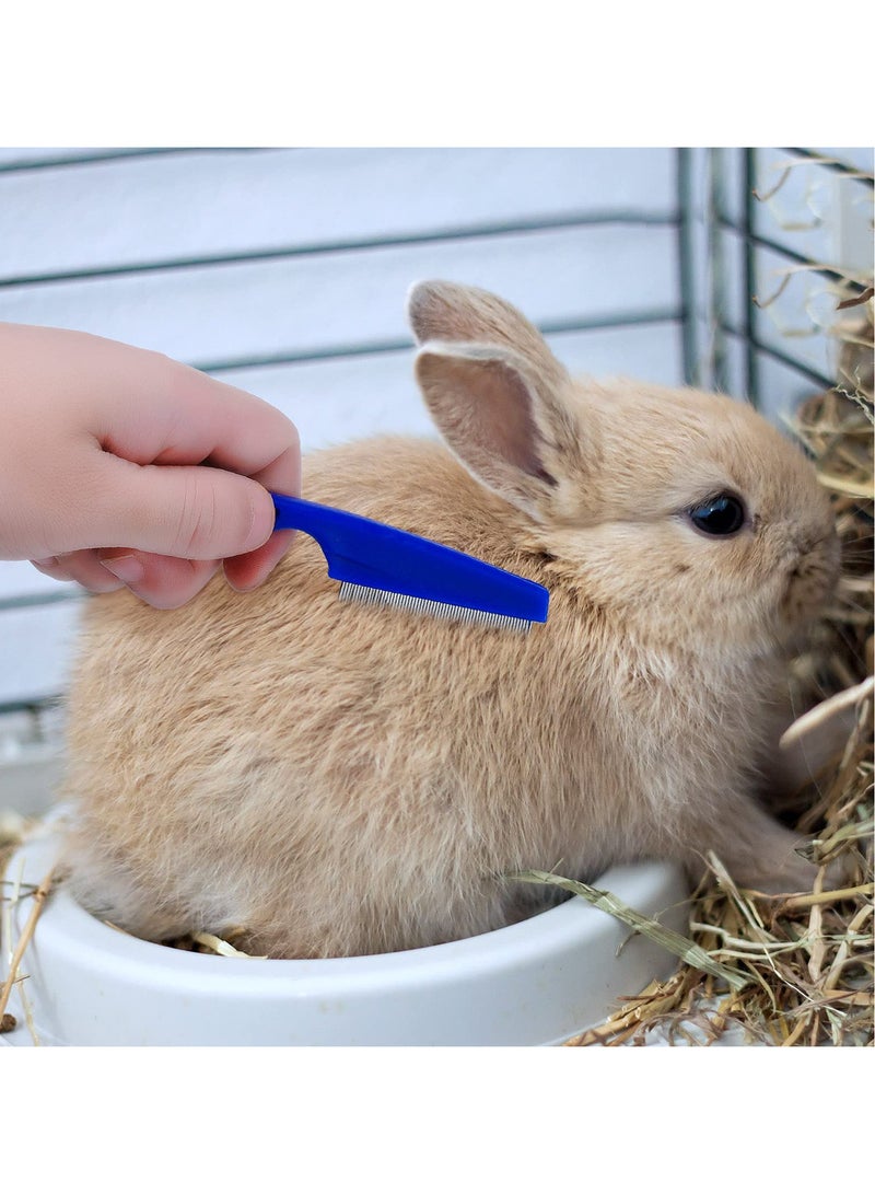 4Piece طقم العناية بالأرانب يتضمن فرشاة تنظيف الأرانب، مزيل شعر الحيوانات الأليفة، مقص أظافر، مشط، فرشاة شامبو مع مقبض قابل للتعديل لسهولة العناية بالأرانب - Image 4
