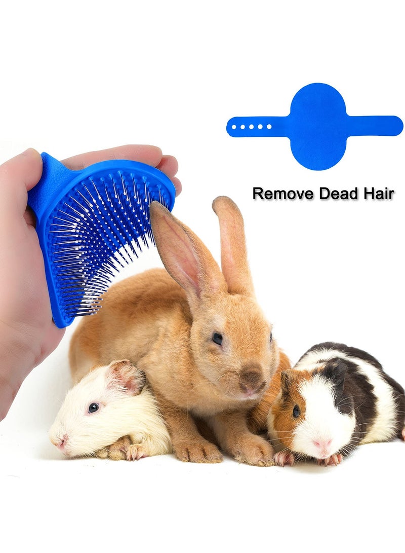 4Piece طقم العناية بالأرانب يتضمن فرشاة تنظيف الأرانب، مزيل شعر الحيوانات الأليفة، مقص أظافر، مشط، فرشاة شامبو مع مقبض قابل للتعديل لسهولة العناية بالأرانب - Image 5