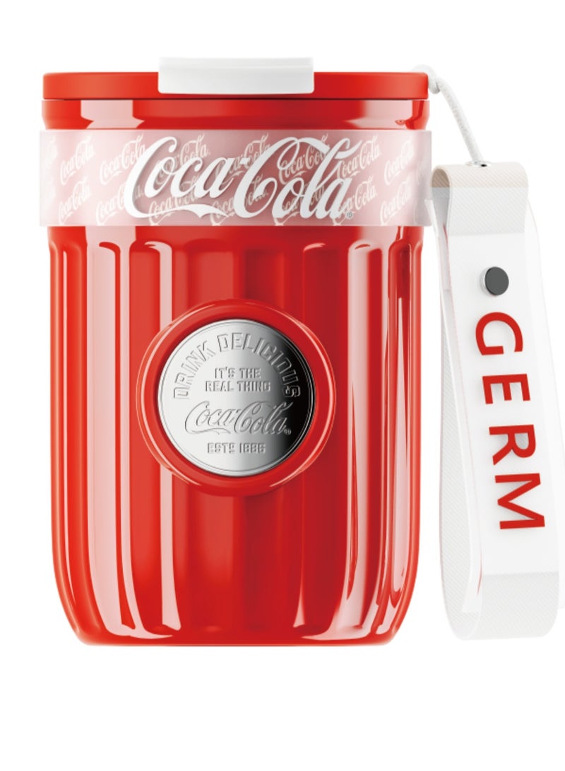 GERM Coca-Cola Vacuum Coffee Cup – Red 400ml | Official Coca-Cola Licensed | Stainless Steel Insulated Tumbler | Keeps Drinks Hot & Cold | GERM - Image 1