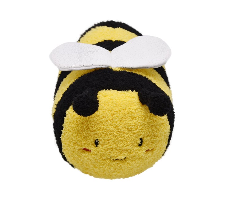 YONLIT Fuzzy Bumblebee Stuffed Animal with Smile Face and White Wings Super Cute Plush Bee Toy Excellent Gifts for Kids or Honey 12 Inch - Image 3