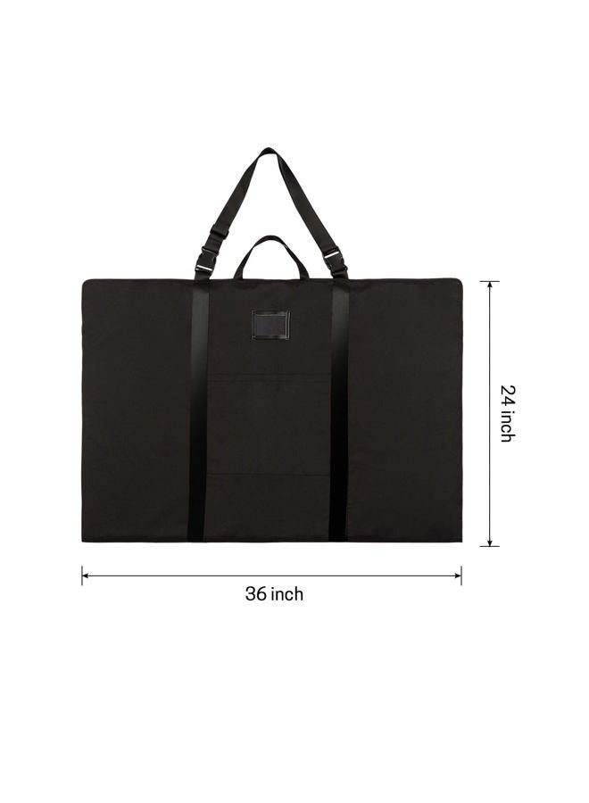 BERYA Large Size Art Portfolio Bag with Nylon Shoulder, 24 x 36 inches Light Weight Poster Storage Bag Board Holder with Handle and Zipper for Poster, Sketching and Drawing - Image 3