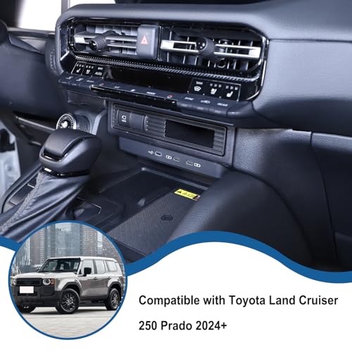 Heutamo Center Console Storage Box Compatible with Toyota Land Cruiser 250 Prado LC250 J250 2024+ Accessories,Center Console Cigarette Lighter Panel Replacement With Storage Box - Image 4