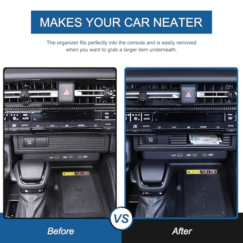 Heutamo Center Console Storage Box Compatible with Toyota Land Cruiser 250 Prado LC250 J250 2024+ Accessories,Center Console Cigarette Lighter Panel Replacement With Storage Box - Image 2