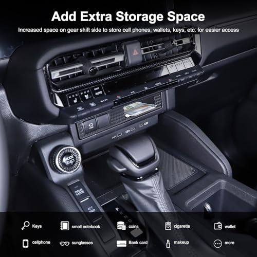 Heutamo Center Console Storage Box Compatible with Toyota Land Cruiser 250 Prado LC250 J250 2024+ Accessories,Center Console Cigarette Lighter Panel Replacement With Storage Box - Image 5
