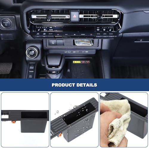 Heutamo Center Console Storage Box Compatible with Toyota Land Cruiser 250 Prado LC250 J250 2024+ Accessories,Center Console Cigarette Lighter Panel Replacement With Storage Box - Image 3