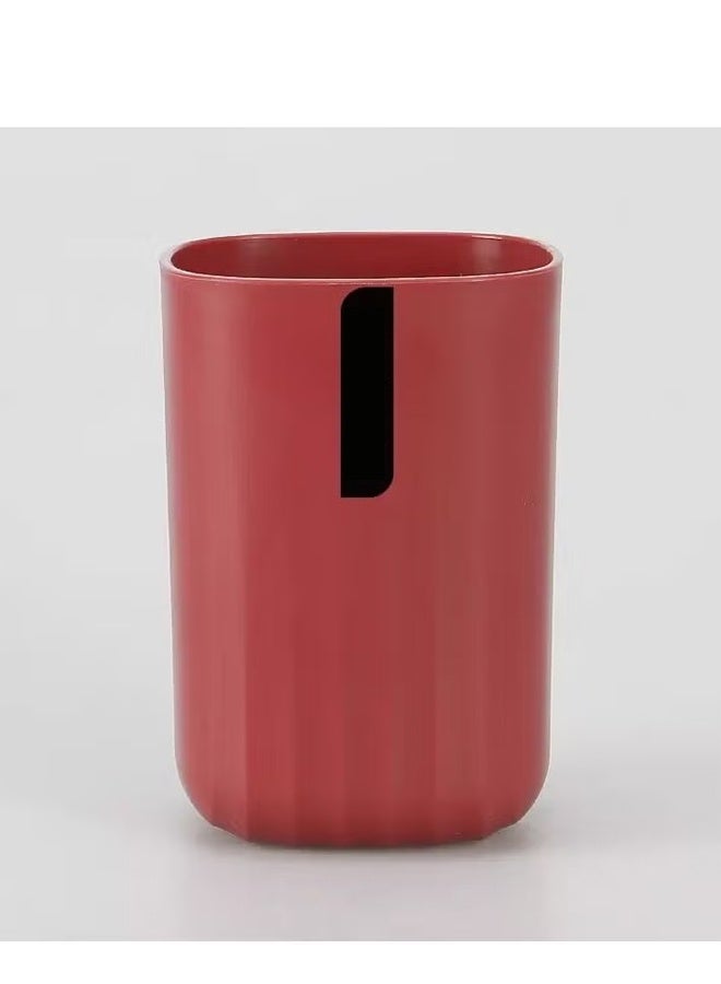 طقم اكسسوارات للحمام من 4 قطع-أحمر - Image 4
