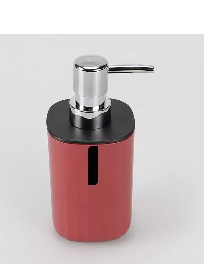 طقم اكسسوارات للحمام من 4 قطع-أحمر - Image 3
