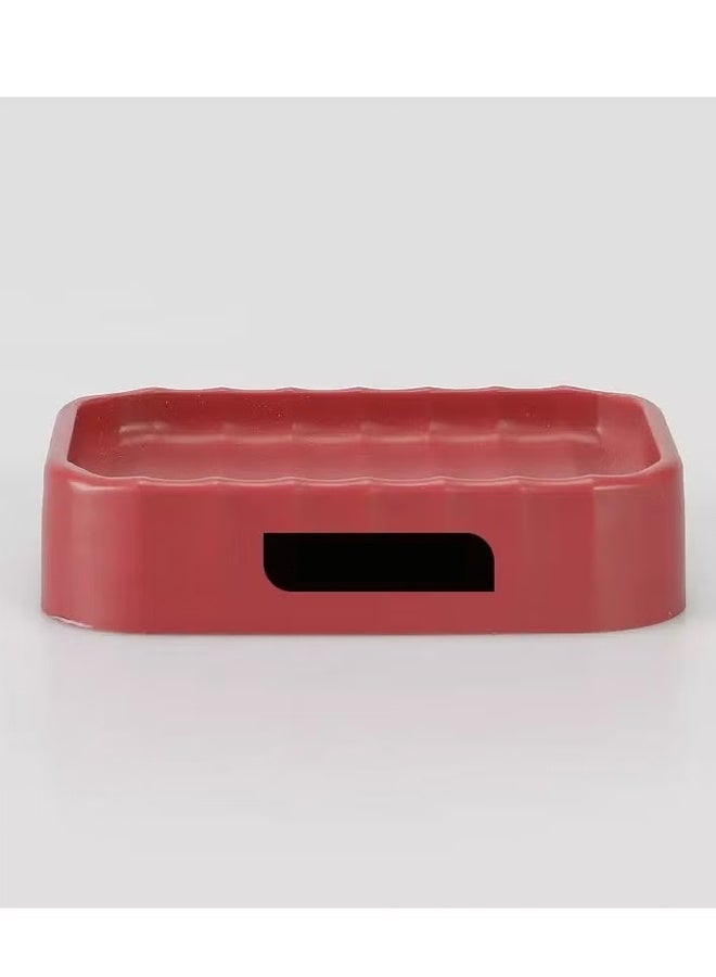 طقم اكسسوارات للحمام من 4 قطع-أحمر - Image 5