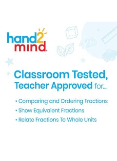 hand2mind hand2mind Plastic Double-Sided Decimal and Fraction Tiles, Montessori Math Materials, Fraction Manipulatives, Unit Fraction, Fraction Bars Math Manipulatives, Homeschool Supplies (Set of 51)  - Image 2