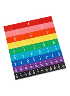 hand2mind hand2mind Plastic Double-Sided Decimal and Fraction Tiles, Montessori Math Materials, Fraction Manipulatives, Unit Fraction, Fraction Bars Math Manipulatives, Homeschool Supplies (Set of 51)  - Image 1