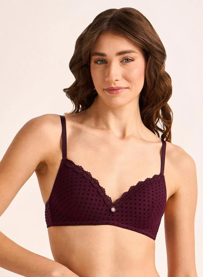 Splash FAV Polka Dot Print Bra Non Wired