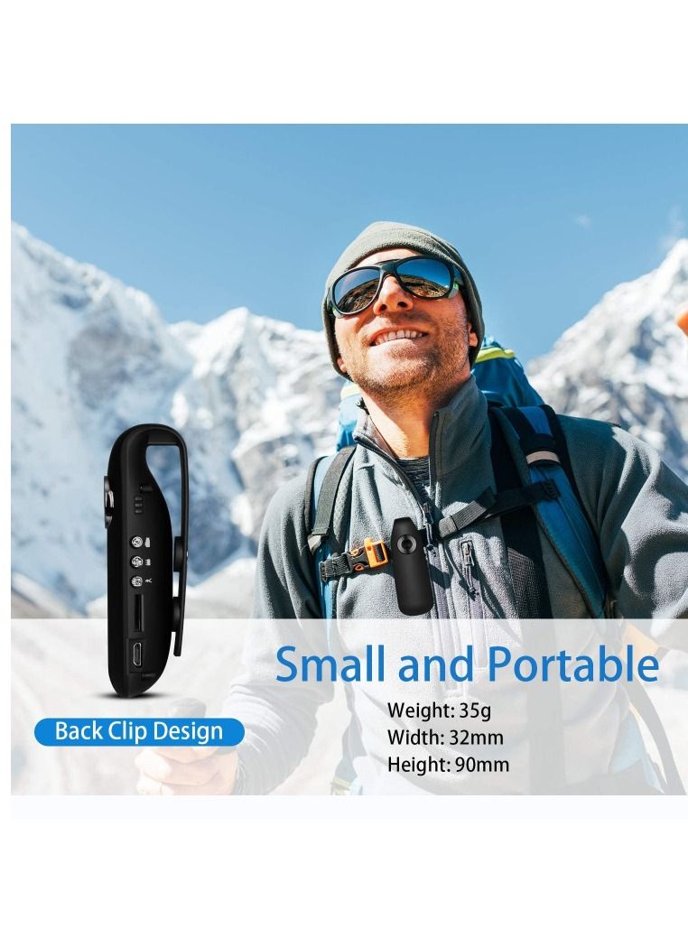 ارواق كاميرا صغيرة ، كاميرا خلفية بمشبك خلفي 1080P تدعم الأنظمة المتعددة للكاميرا الرياضية الصغيرة للدراجات - Image 4