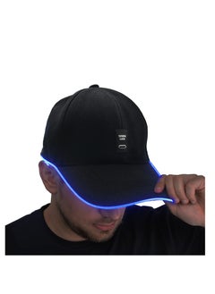 SYOSI Led Hat Light Up Baseball Cap with 11 Flashing Modes Glow Rave Party Hat for Festival Hip-hop Club (Black)  - Image 1