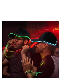 SYOSI Led Hat Light Up Baseball Cap with 11 Flashing Modes Glow Rave Party Hat for Festival Hip-hop Club (Black)  - Image 3