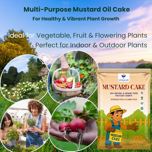 Utkarsh Mustard Cake Fertilizer for Healthy Plants Growth - 900 gm | 100% Pure, Natural & Organic Sarson Khali, Improves Soil Health, Plant Food for Stronger Roots, Bigger Blooms, Healthier Harvests - Image 5