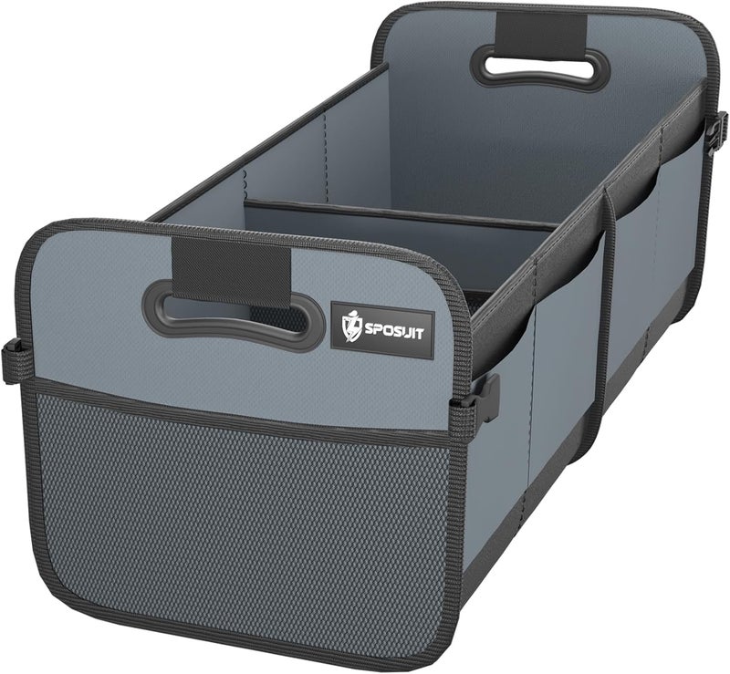 Sposuit 70L Collapsible Trunk Organizer with 11 Pockets - Grey - Image 1