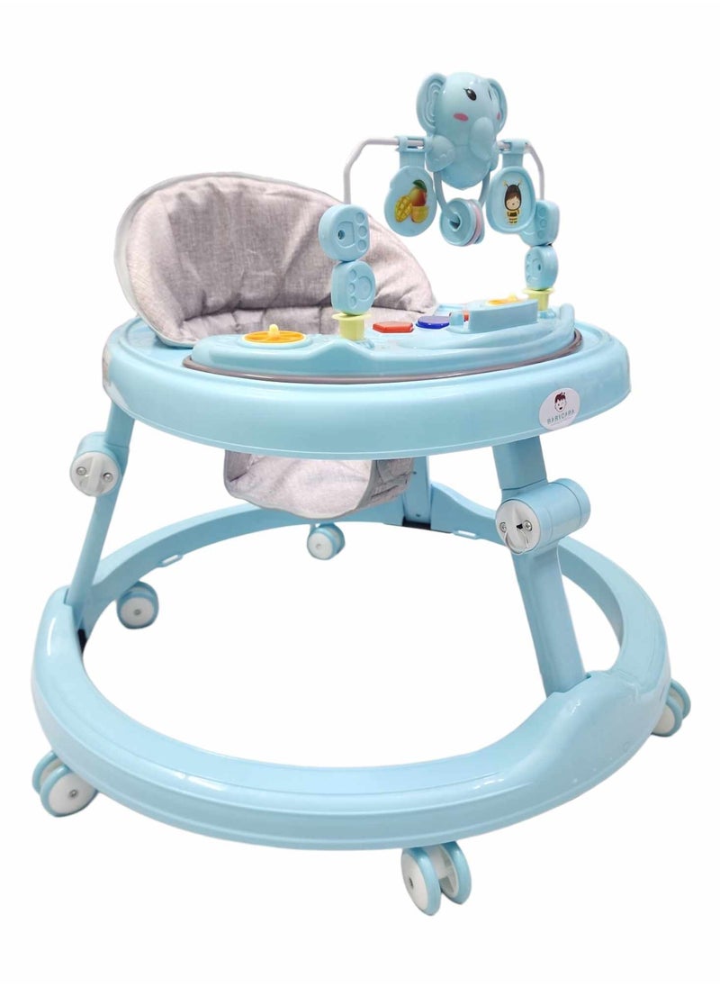 BABYCARA Baby Walker Multifunctional Anti-Rollover Anti-O Folding 6-18 Months with Music and Phone Stand  - Image 1