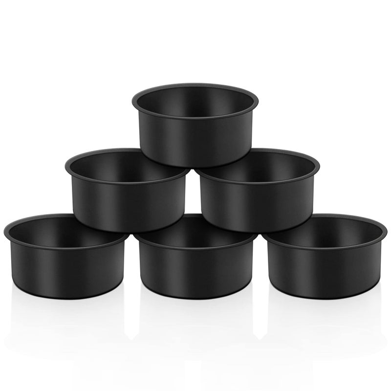 تيمفار قالب كعكة 4 بوصة 6 قطع قالب كعكة دائري صغير مع طلاء غير لاصق نواة من الفولاذ المقاوم للصدأ لحفلة عيد الميلاد الزفاف صحي مقاوم للحرارة سهل الإطلاق سهل التنظيف