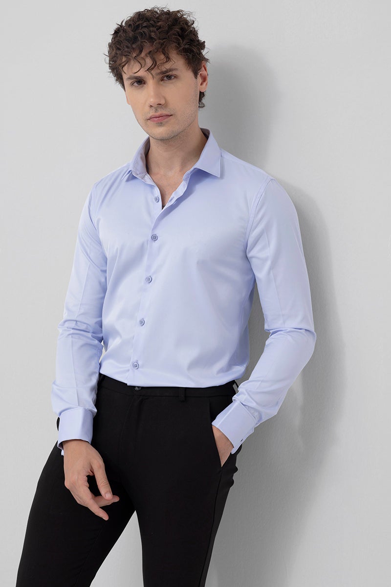 SNITCH Double Cuff Sky Blue Shirt - Image 5