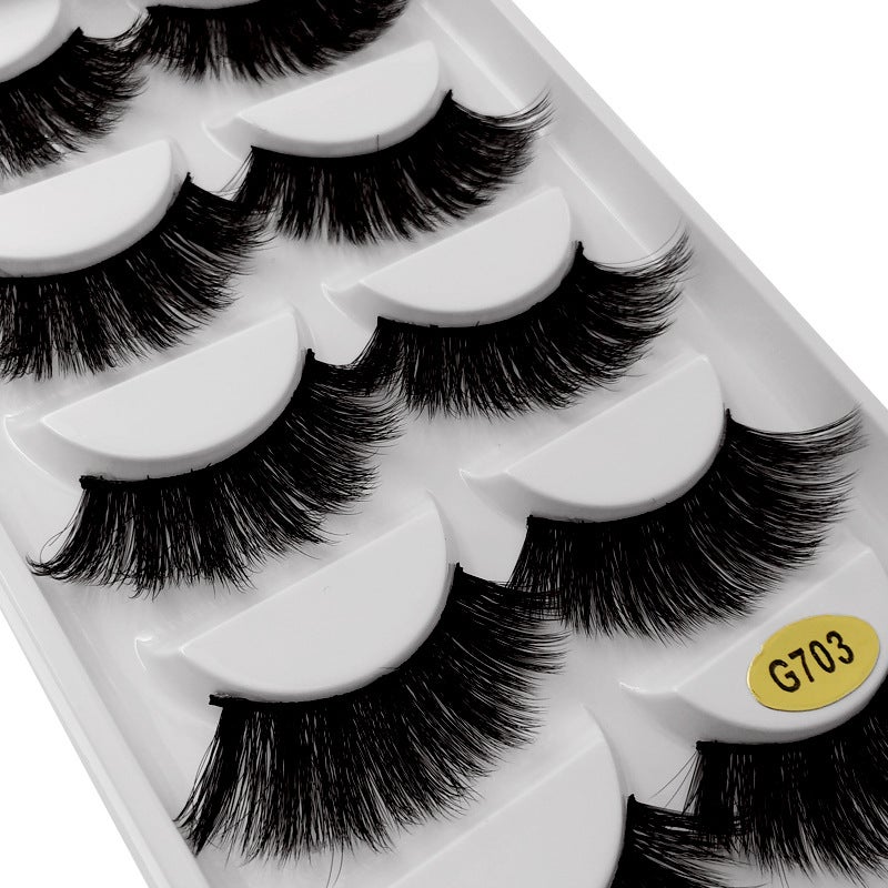 Cross-Border Best-Selling Shidishangpin Natural False Eyelashes, 5 Pairs, Eye-End Extension Style - Image 4