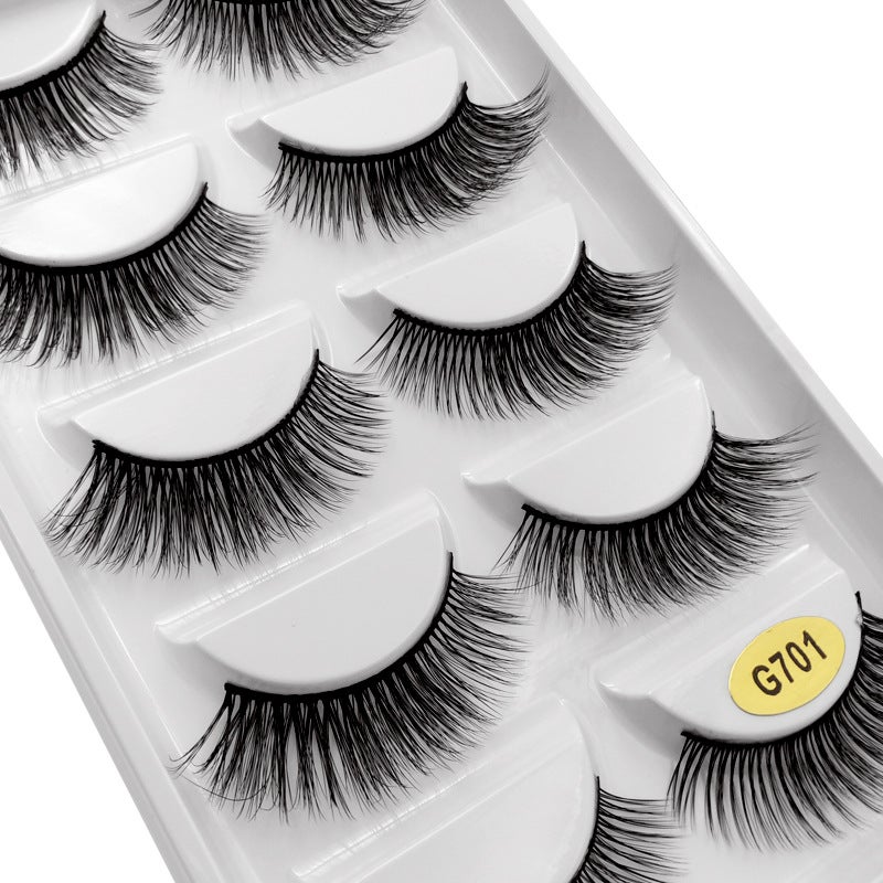 Cross-Border Best-Selling Shidishangpin Natural False Eyelashes, 5 Pairs, Eye-End Extension Style - Image 2