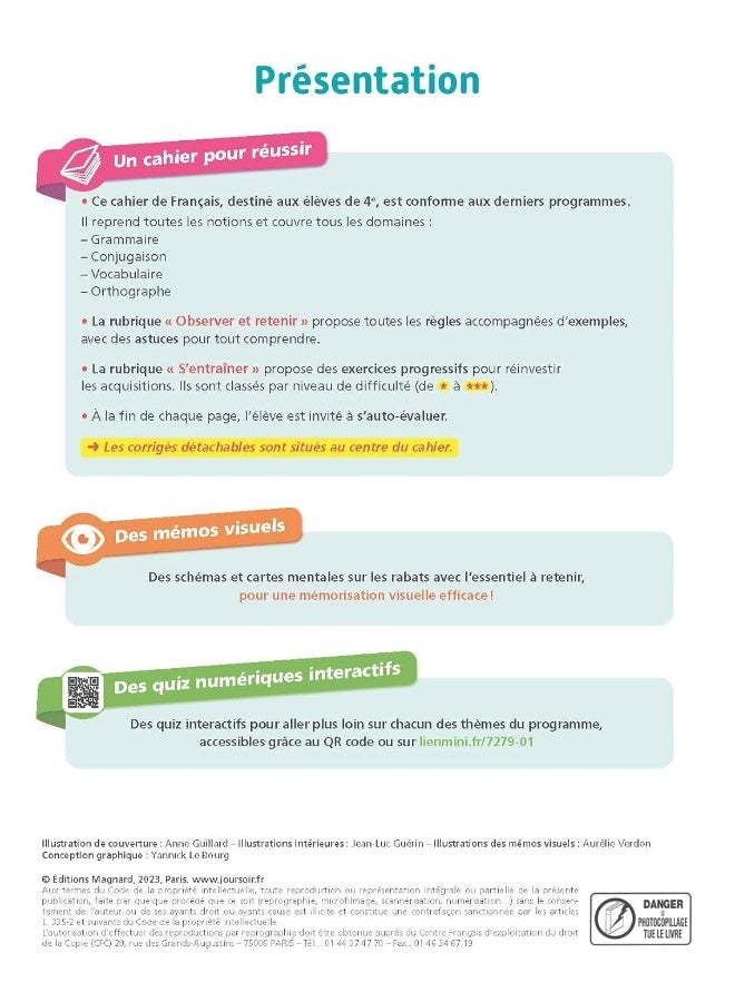 MAGNARD Français 4e - Cahier Jour Soir: Conçu et recommandé par les enseignants - Image 2