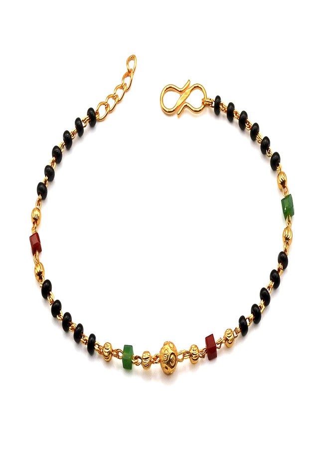 JHB Gold plated Beads Hand Mangalsutra Bracelet for Women - Image 1