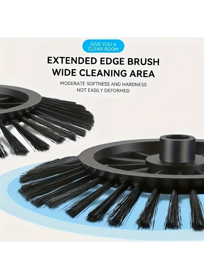 2 in 1 Non Electric Broom and Dustpan Set, Vacuum Broom Powerful Manual Vacuum Cleaner Hand Push Sweeper Mop Cleaning Machine with Cloth (Blue with Two Cloth) - Image 5