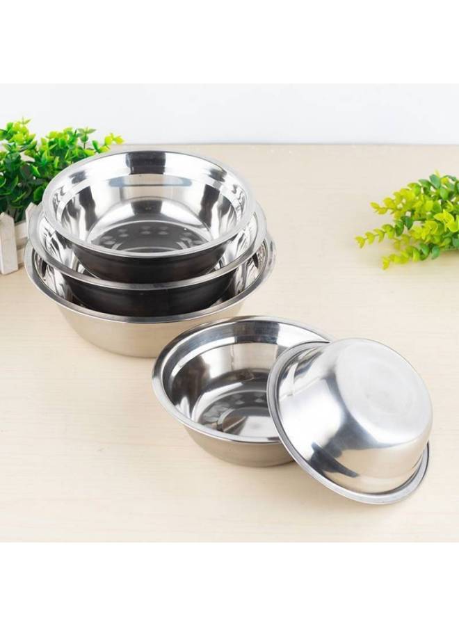Stainless Steel Basin Thickened Multi-purpose Basin Canteen Soup Bowl Household Vegetable Basin Noodle Bowl Rice Bowl Soup Basin Baking Egg Basin-Specifications:304 Extra Thick And Deep Style + Free Roll Of Flat Garbage Bag-Color:16cm  + Free Roll Of Flat Garbage Bags - Image 4